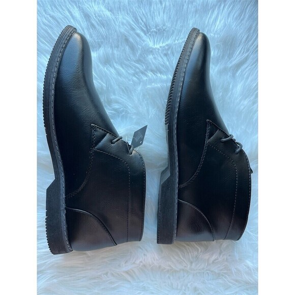 ?London Fog Men\'s Chukka Boots Black Lace-Up Memory Foam Size 11M main image 8